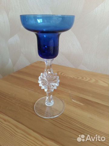 Подсвечник гусь хрусталь на ножке