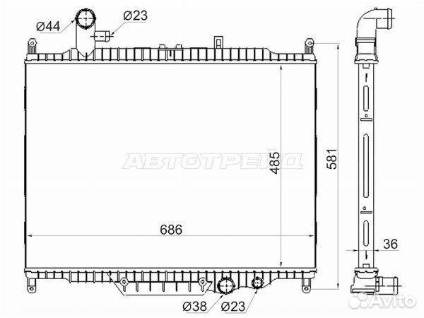 Радиатор land rover discovery III/IV 05-16, land rover discovery IV 09