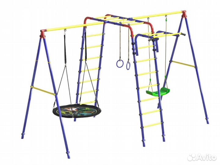 Детский спортивный комплекс 2 качели с гнездом