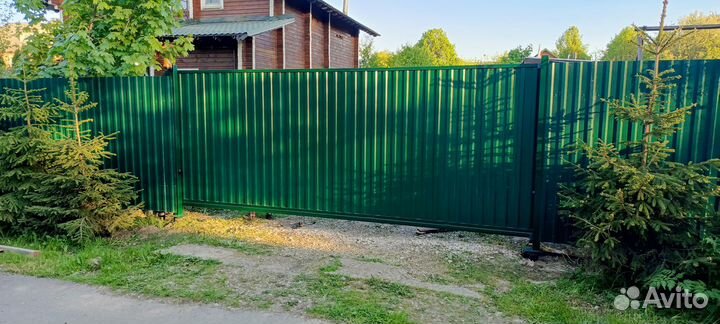 Откатные ворота для дома