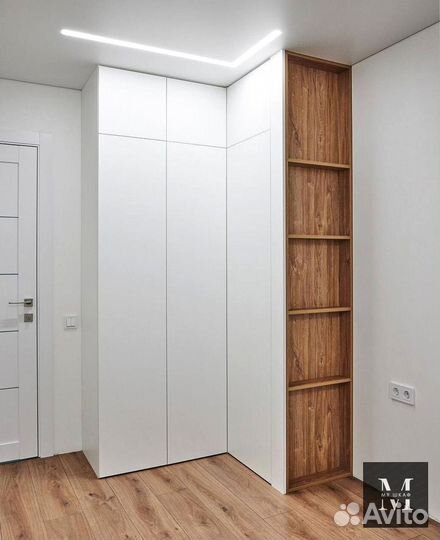 Шкаф распашной с фрезерованными фасадами