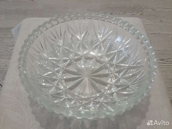 Ваза для фруктов хрустальная СССР