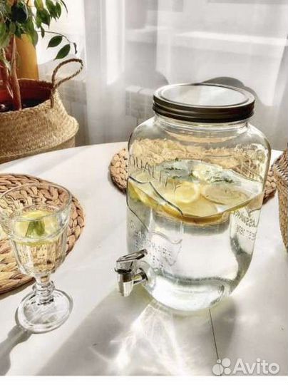 Новая банка с краном 3 л, лимонадница