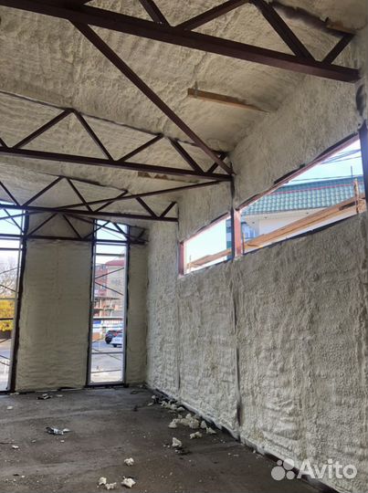 Утепление мансард, крыш, ангара, склада пенополиур