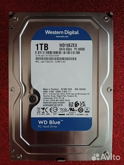 Жесткий диск WD Blue WD10ezex 1 тб