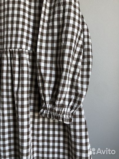 Платье свободного кроя из вареного хлопка