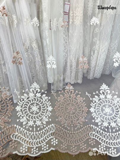 Тюль с узором. Новый