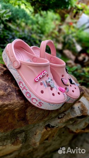 Crocs кроксы сабо женские,розовые, новые с бирками