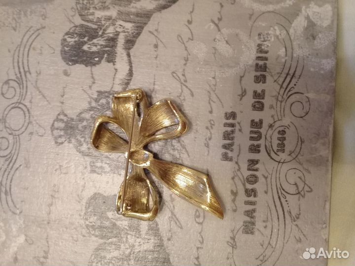 Брошь винтажная Monet бантик США