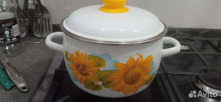 Кастрюля эмалированная бу