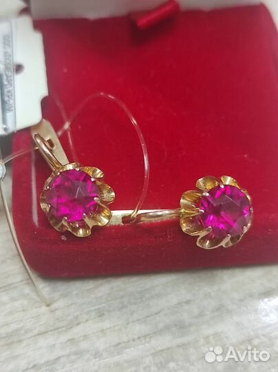 Золотые серьги проба 583 Арт.004918530123