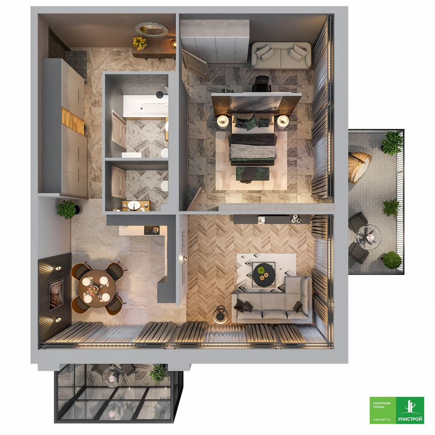 2-к. квартира, 77,4 м², 1/5 эт.