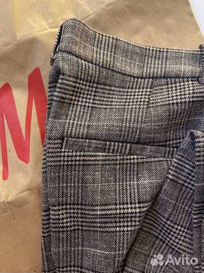 Брюки H&M в клетку под твид