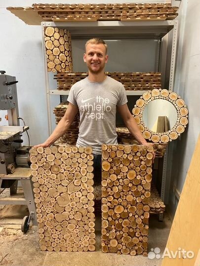 Панно из можжевельника для бани