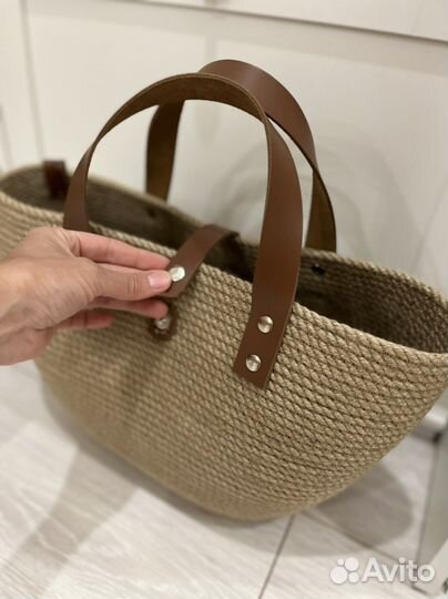 Cумка джутовая плетеная повседневная пляжная