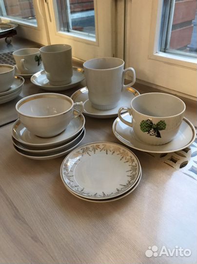 Чашки чайные стаканы блюдца