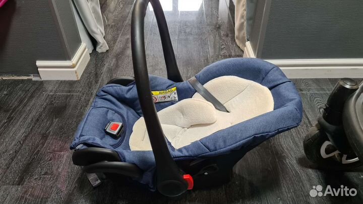 Коляска adamex 3 в 1 джинсовая