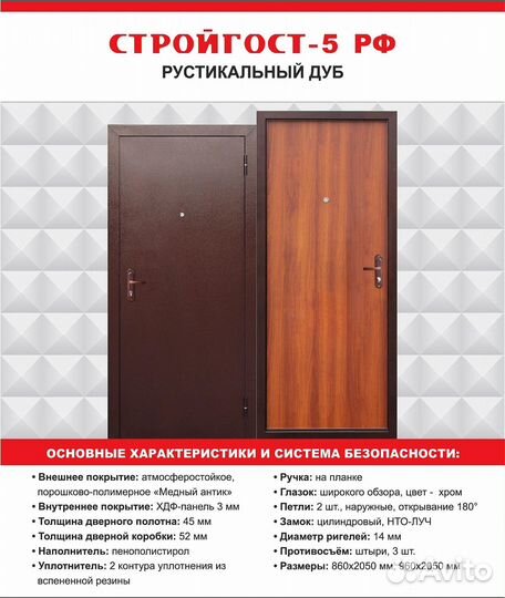 Двери входные металлические