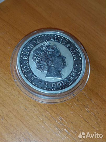 Монета серебряная 2 доллара