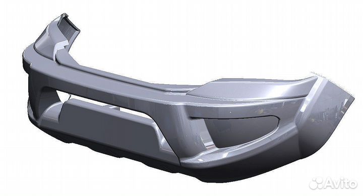 Силовой бампер передний Тoyota без оптики покраска