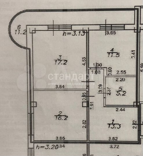 2-к. квартира, 64 м², 10/11 эт.