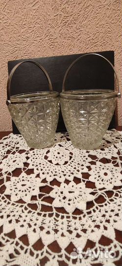 Ведерки хрустальные СССР, чайная пара