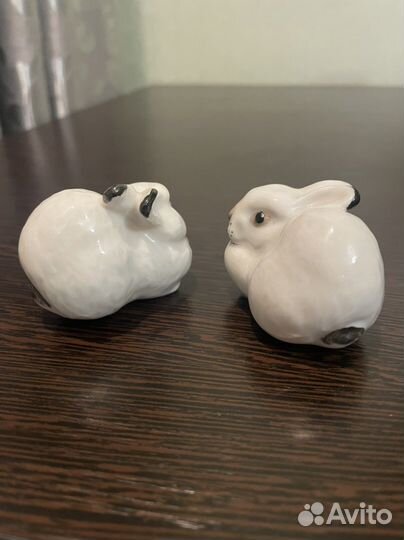 Статуэтка «Кролик», лфз, фарфор, СССР, 1960-е гг