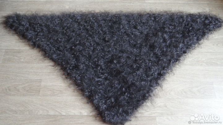 Косынка козий пух кудрявая пушёная