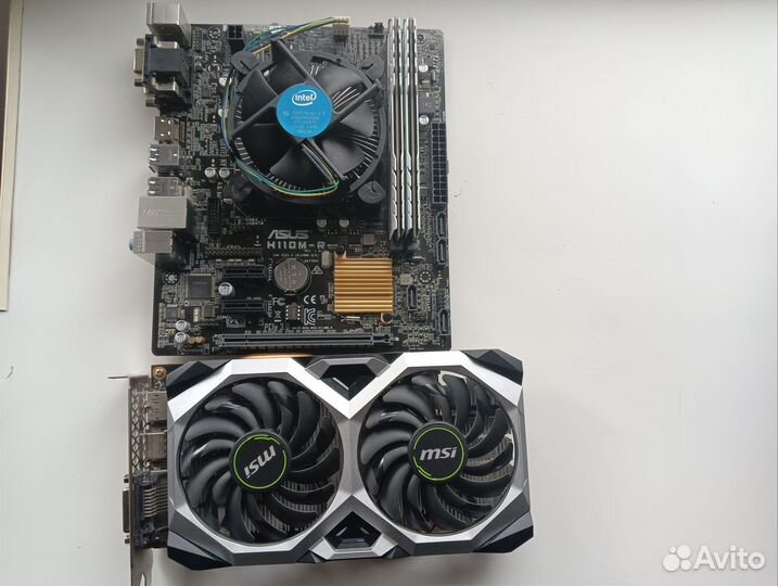 Комплект gtx 1060 6gb, i3 6100f h110m-r 16gb ddr4