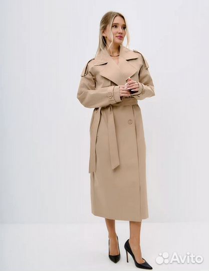 Женский утепленный плащ тренч новый 44-46-48