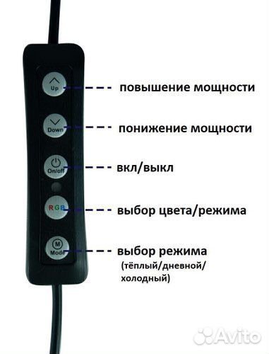 Кольцевая лампа RGB MJ36 со штативом