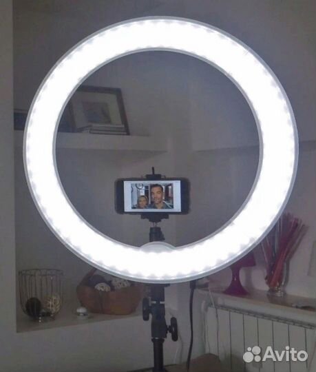 Световое селфи кольцо без штатива диаметр 36 смцве