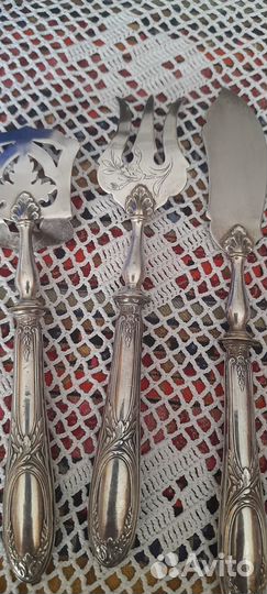 Антикварный набор для десерта.серебро.Франция