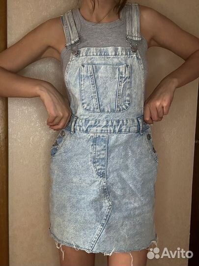 Комбинезон женский джинсовый мини