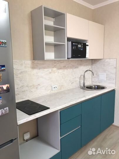 Кухонный гарнитур. Кухня без ручек ксп:19926