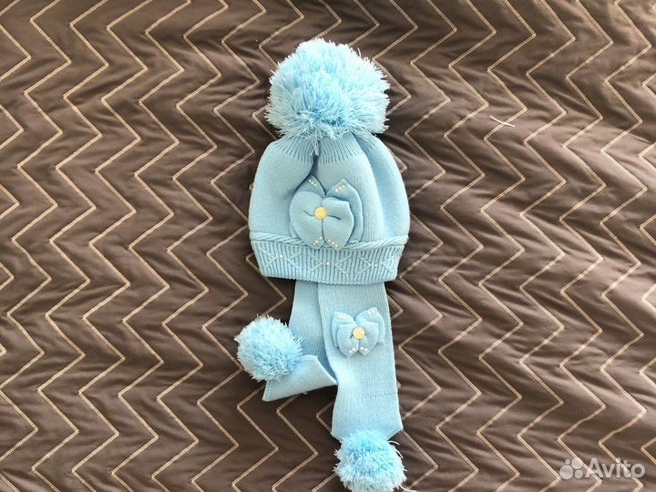 Зимняя шапка на девочку детская шапка
