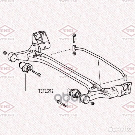 TEF1392 сайлентблок задней балки toyota Coroll