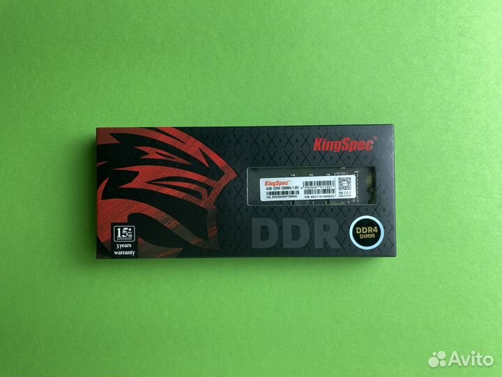 DDR4 4GB 3200 MHz KingSpec dimm Новая для пк