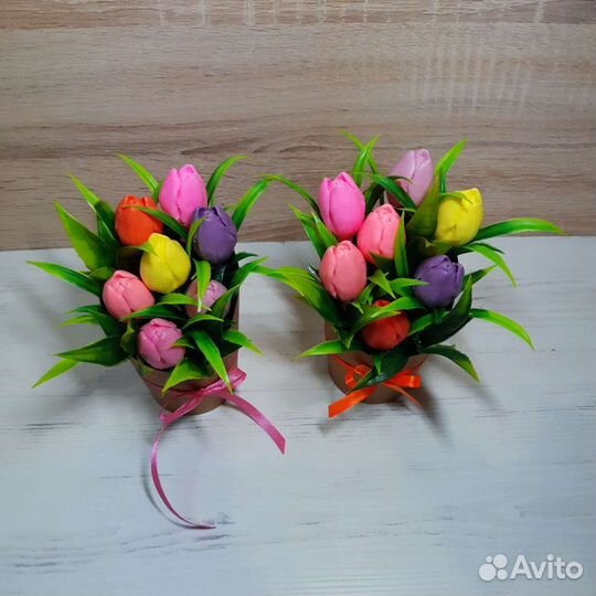 Тюльпаны из мыла ручной работы