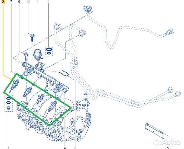 Форсунка топливная Renault Logan Stepway K7MA812