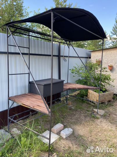 Мангал с крышей
