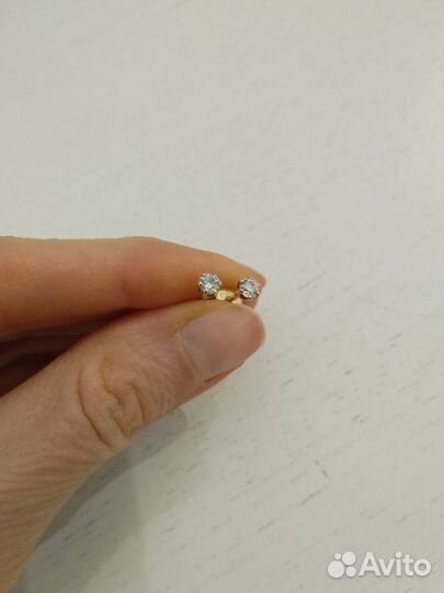 Серьги пуссеты с бриллиантами