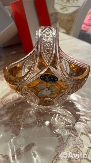 Хрустальная конфетница чехия