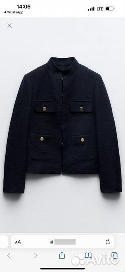 Пиджак zara новый s