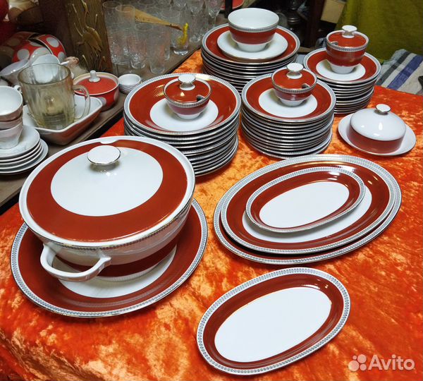 Столовый Сервиз ГДР Кольдиц.Koldiz 59 предметов