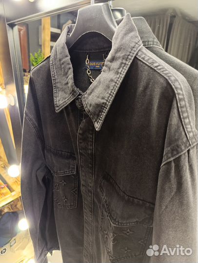 Джинсовая рубашка мужская