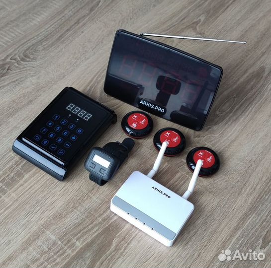 Кнопка вызова официанта, персонала с часами