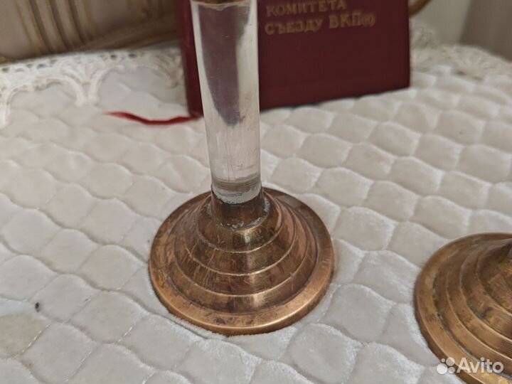 Подсвечник Латунь Сталинский Ампир