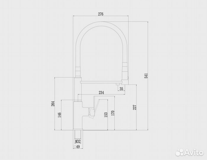 Смеситель для кухни Savol S-L1808Q-01