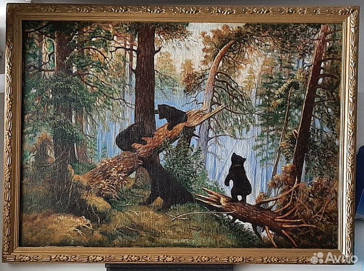 Картина Утро в сосновом лесу копия